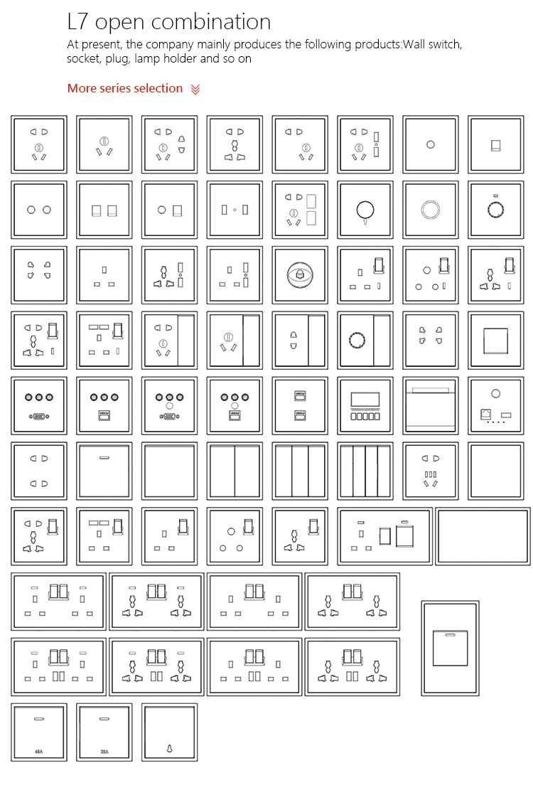 Wall Touch Light Switch with No Neutral Wire Required 45A Heater Switch Socket